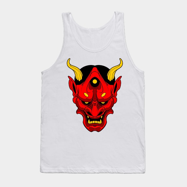 red oni mask Tank Top by TOSSS LAB ILLUSTRATION